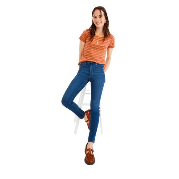 Madewell High-Rise Skinny Jeans Blue Dark Wash Size 28 - Picture 2 of 9